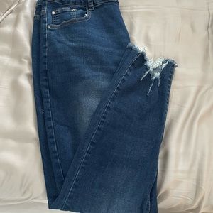 SHEIN jeans distressed bottom 1xl